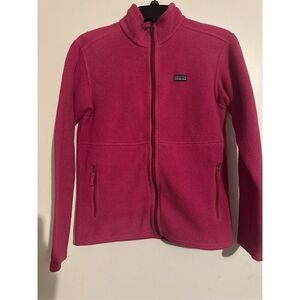 Patagonia Worn Wear Barbie pink K's Simple Synchilla Jacket youth size XL
